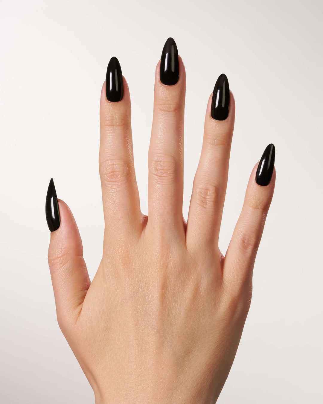 CND SHELLAC Vivid Black Tuxedo Shade on Nails