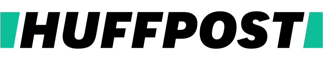 Huffington Post in black text on a transparent background.