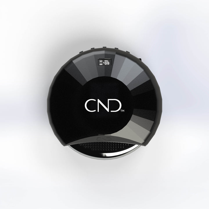 Black nail lamp with 'CND' logo on a white background