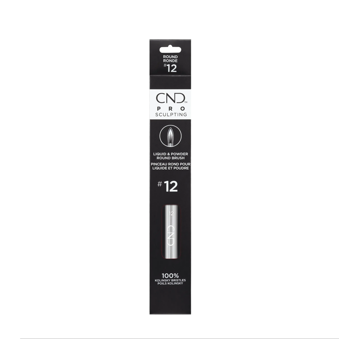 CND Pro Sculpting Liquid & Powder  Round Brush #12 in packaging