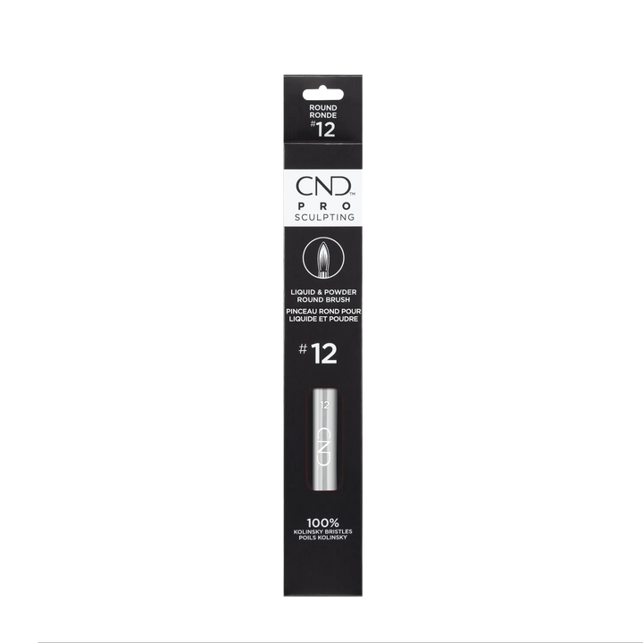CND Pro Sculpting Liquid & Powder  Round Brush #12 in packaging