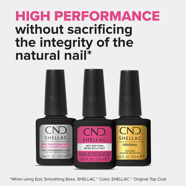 CND SHELLAC offers high performance without sacrificing the integrity of the natural nail.