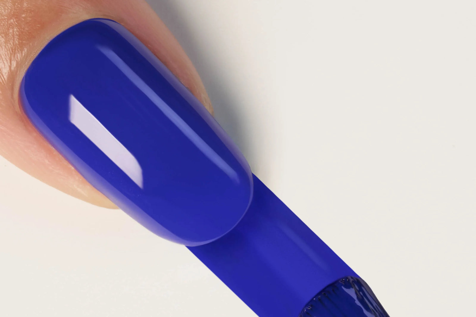 Beautiful Lazuli Blue linework from the Shellac Vivid Collection. On Counter May 2025.